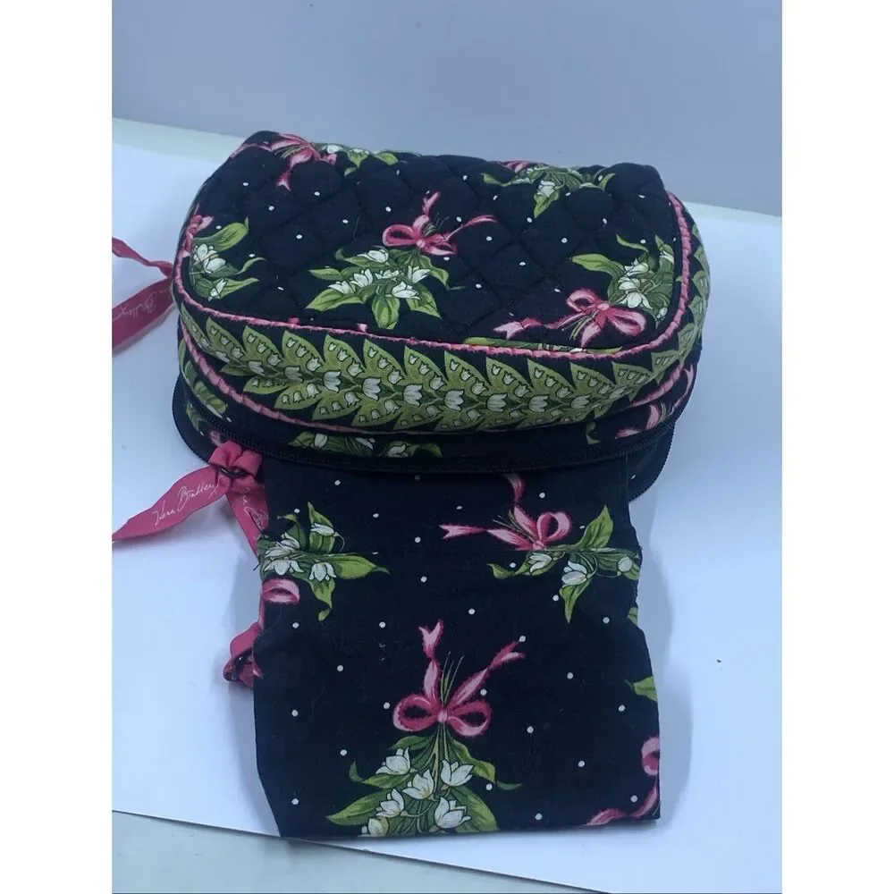 Vera Bradley New Hope Jewelry Case Travel Organizer Retired Pink Ribbon Vintage